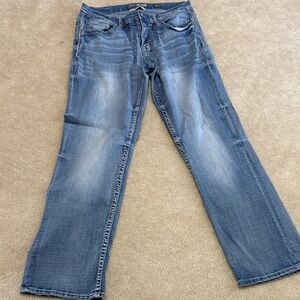 Men's BKE Bootleg Blue Washed Jeans Derek 34L